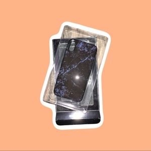 Casely Bold Midnight Marble Black & Navy Glitter Case BRAND NEW